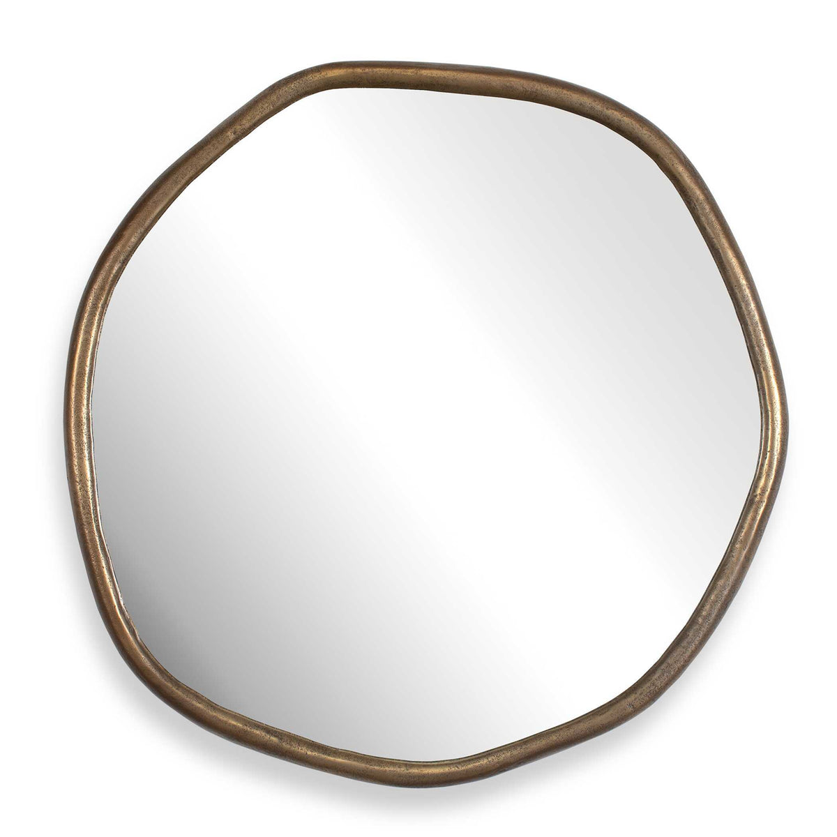 Ambrose Indoor-Outdoor Round Mirror Brass / Gold - Bronze by Uttermost - View 1