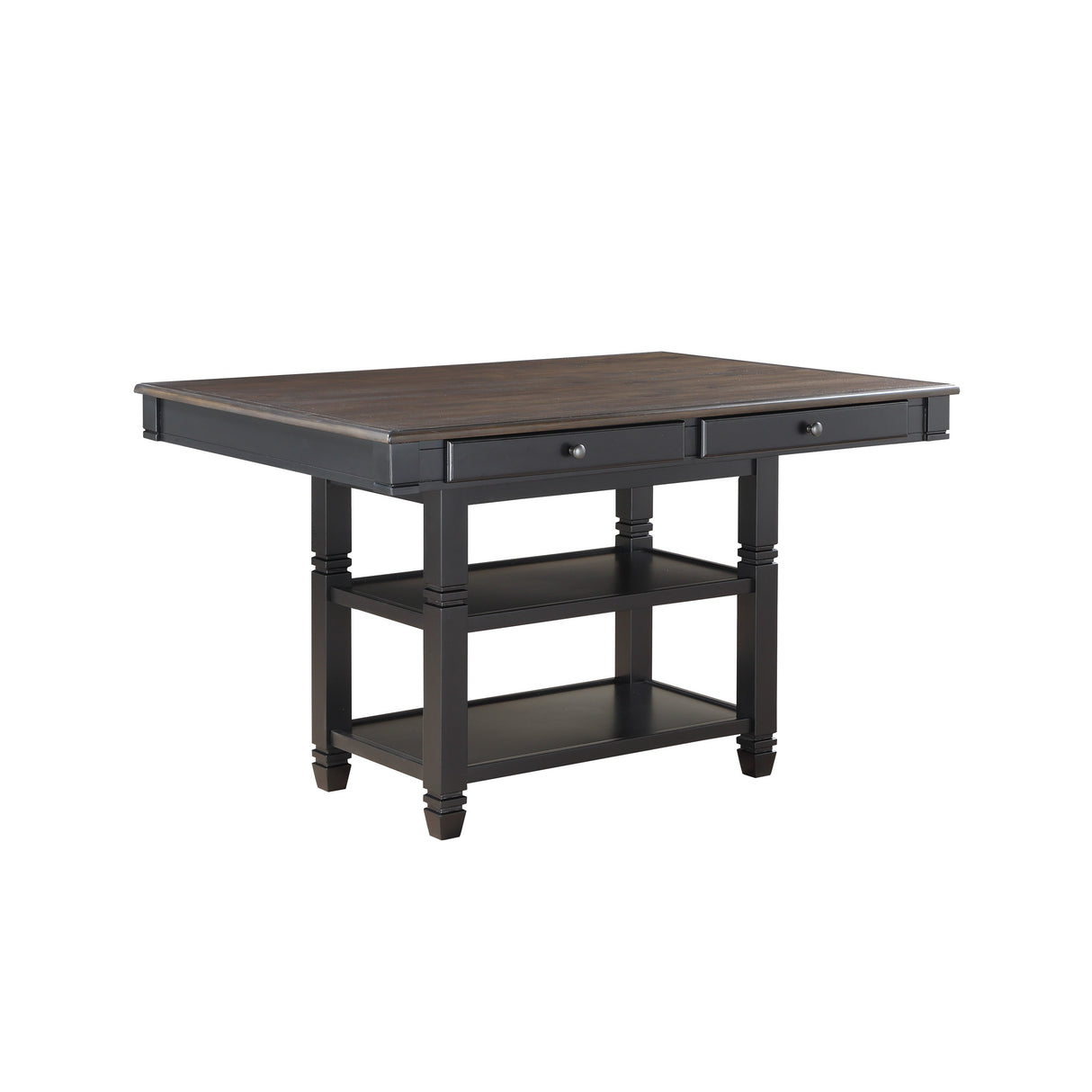 Baywater 7 Piece Counter Height Table Set In Natural And Black 5705Bk-36-7Set | Homelegance - Home Elegance USA