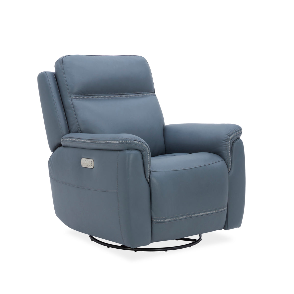 Sawyer Swivel Glider With Power Headrest, Lumbar, Heat & Massage - Blue | Flexsteel