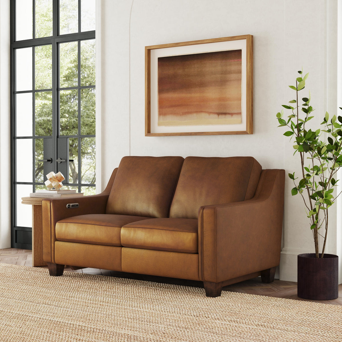 Finley Leather Power Inclining Loveseat | Flexsteel