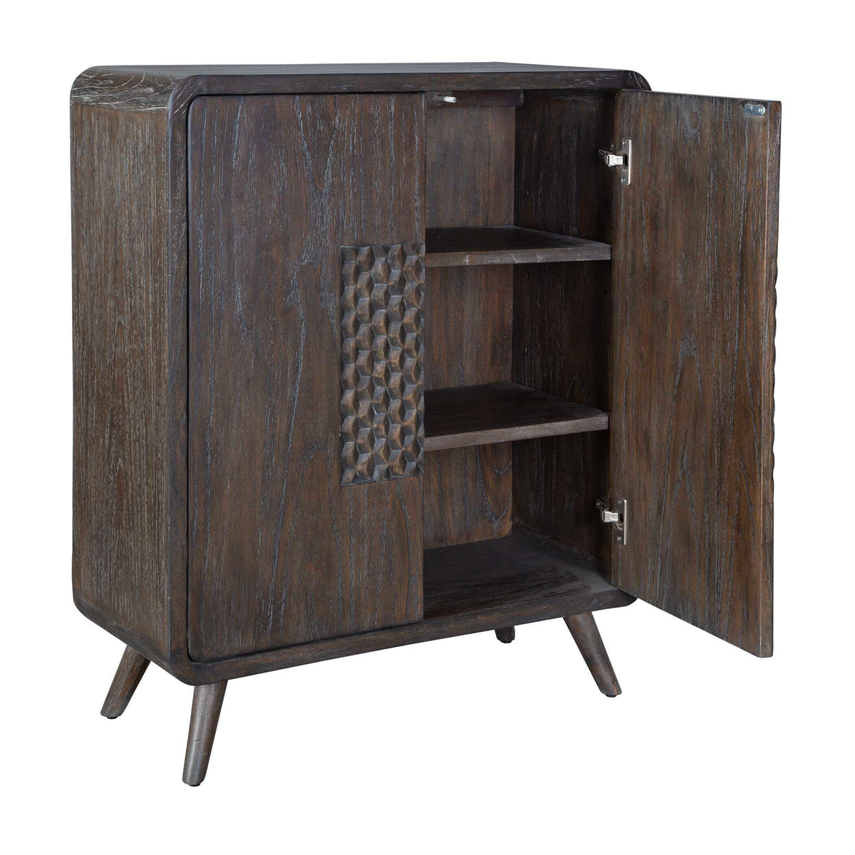 Hausen 2 Door Mid-Century Cabinet - - Dark Brown by Uttermost - View 4