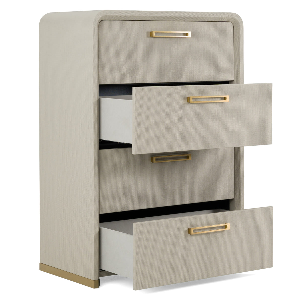 Florence - Modern Beige Leatherette + Gold Chest - View Image 1