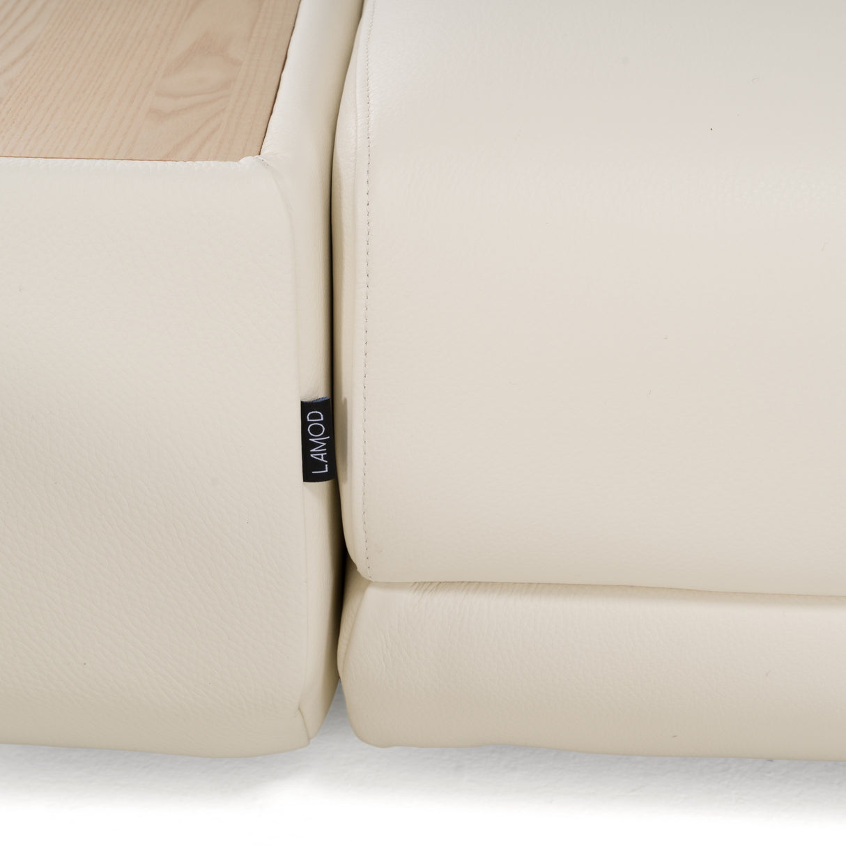 Garfield - Modern Off-White Leather 7-Piece Modular Sectional Sofa - View Image 1