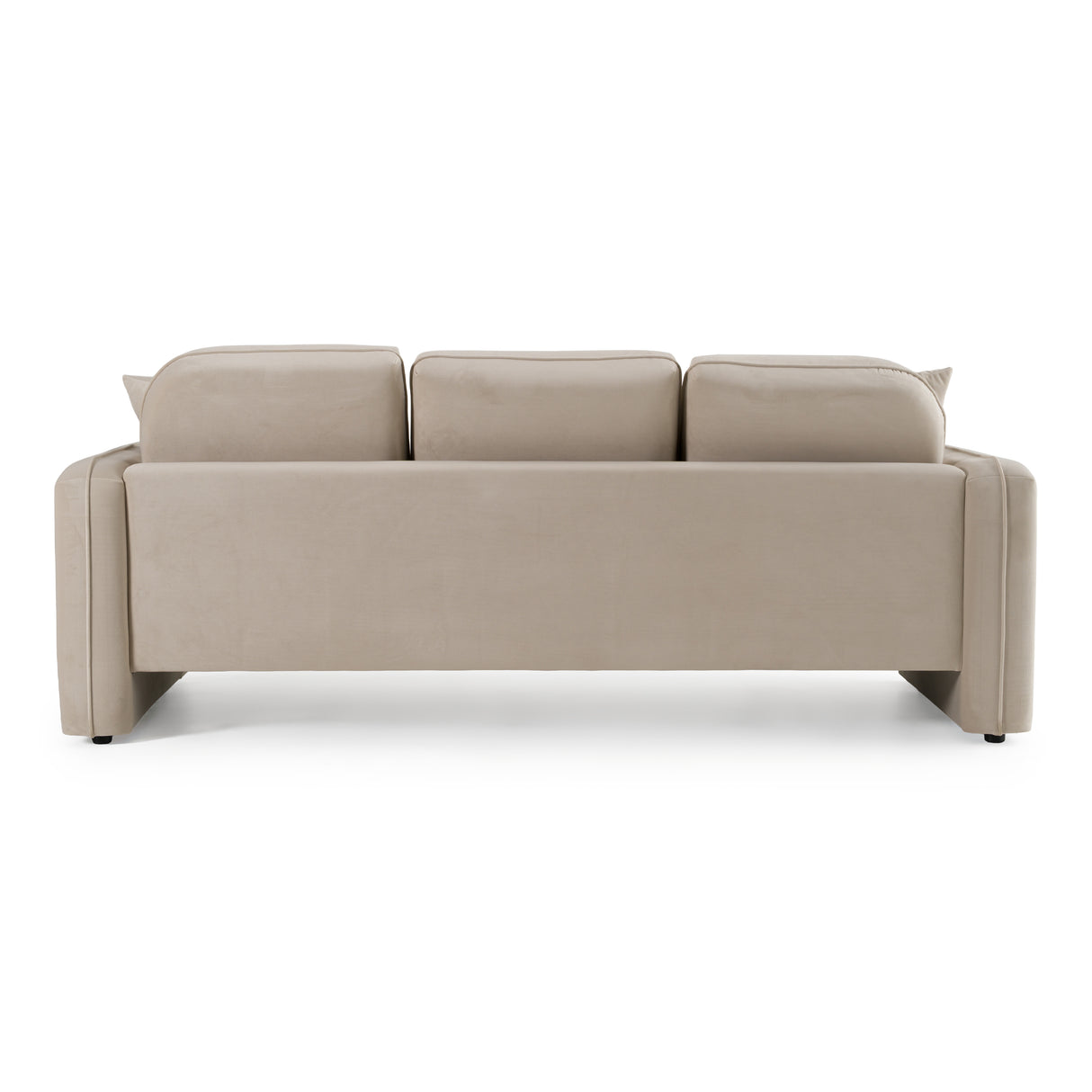 Gaston - Modern Beige Velvet Sofa - View Image 1