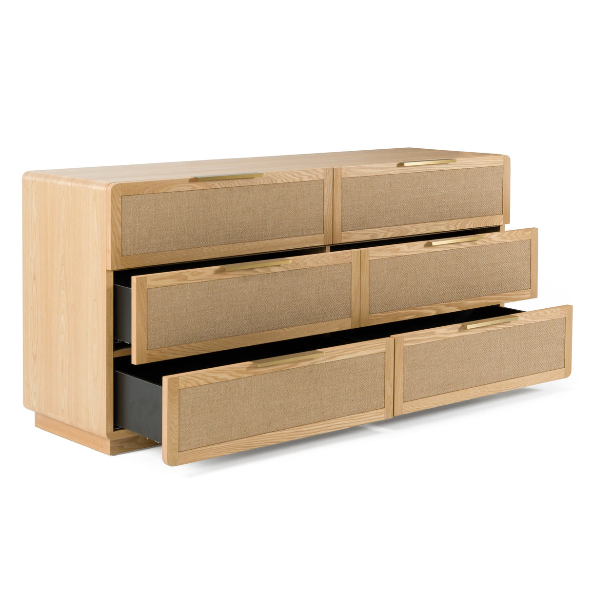 Gavin - Modern Natural Ash + Rattan Dresser - View Image 1