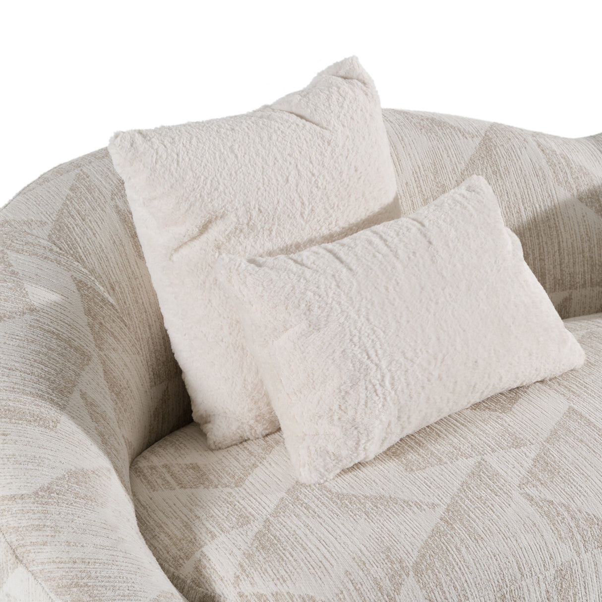 Gentle - Modern Beige Pattern Fabric Sofa - View Image 1