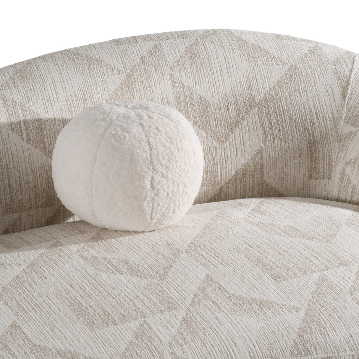 Gentle - Modern Beige Pattern Fabric Sofa - View Image 1