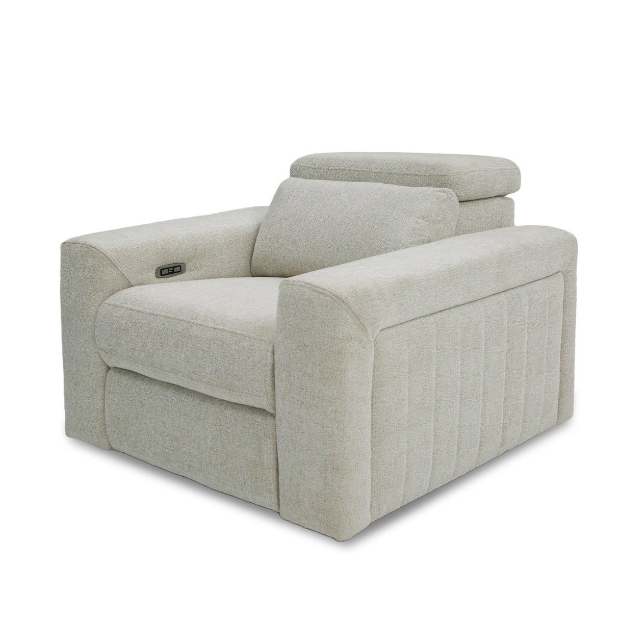 Divani Casa Gering - Modern Beige Fabric Power Recliner Chair | Home Elegance USA