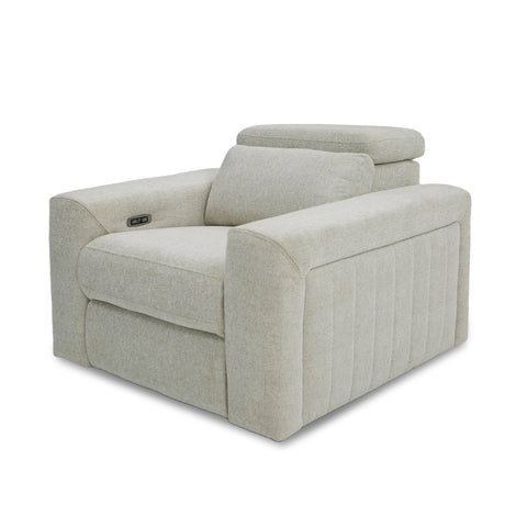 Divani Casa Gering - Modern Beige Fabric Power Recliner Chair | Home Elegance USA