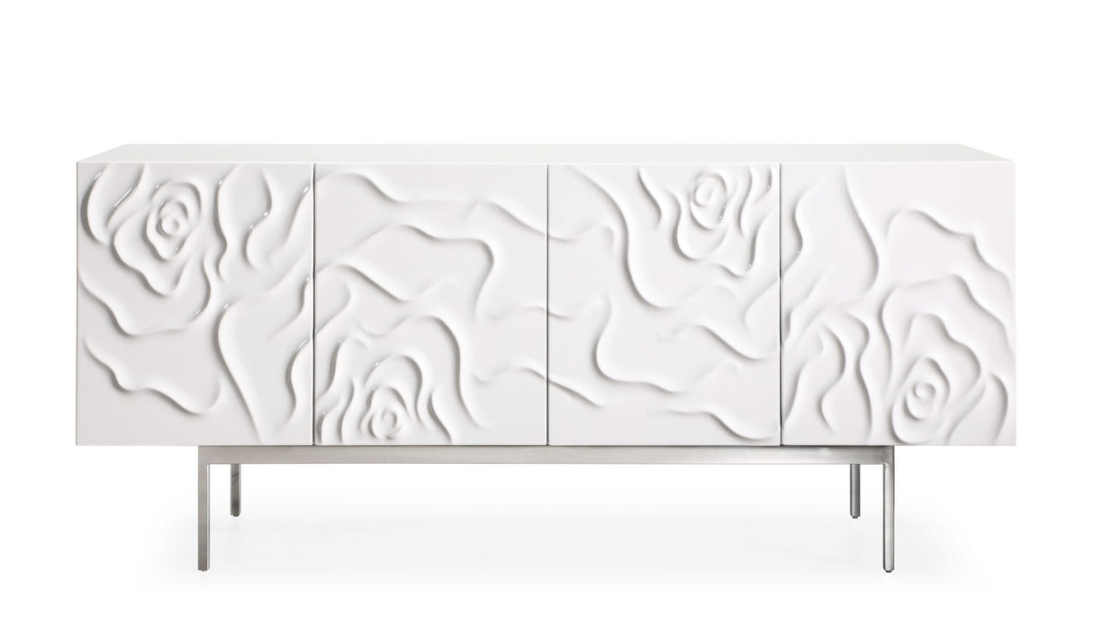 Modrest Gwen - Modern White High Gloss Buffet - Home Elegance USA