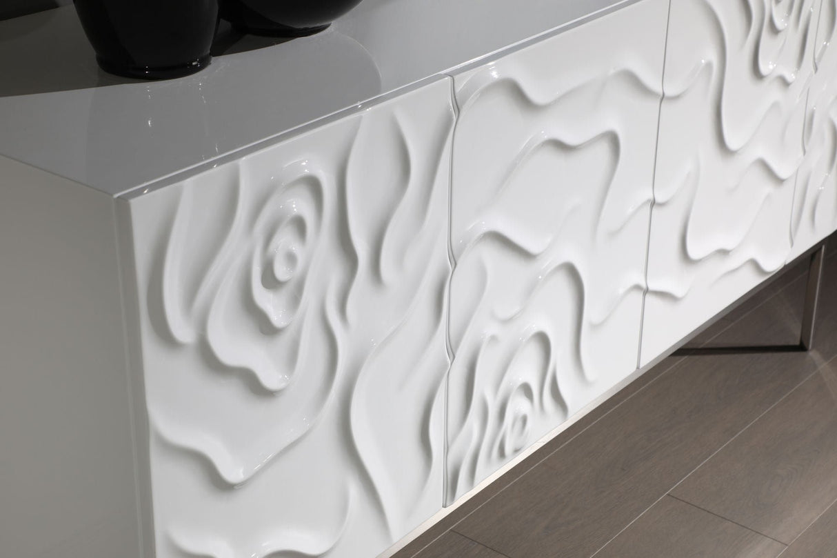 Modrest Gwen - Modern White High Gloss Buffet - Home Elegance USA