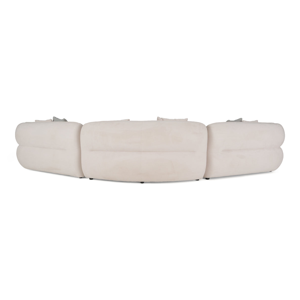Nomad - Modern Off-White Fabric Curved Sectional Sofa - View Image 1