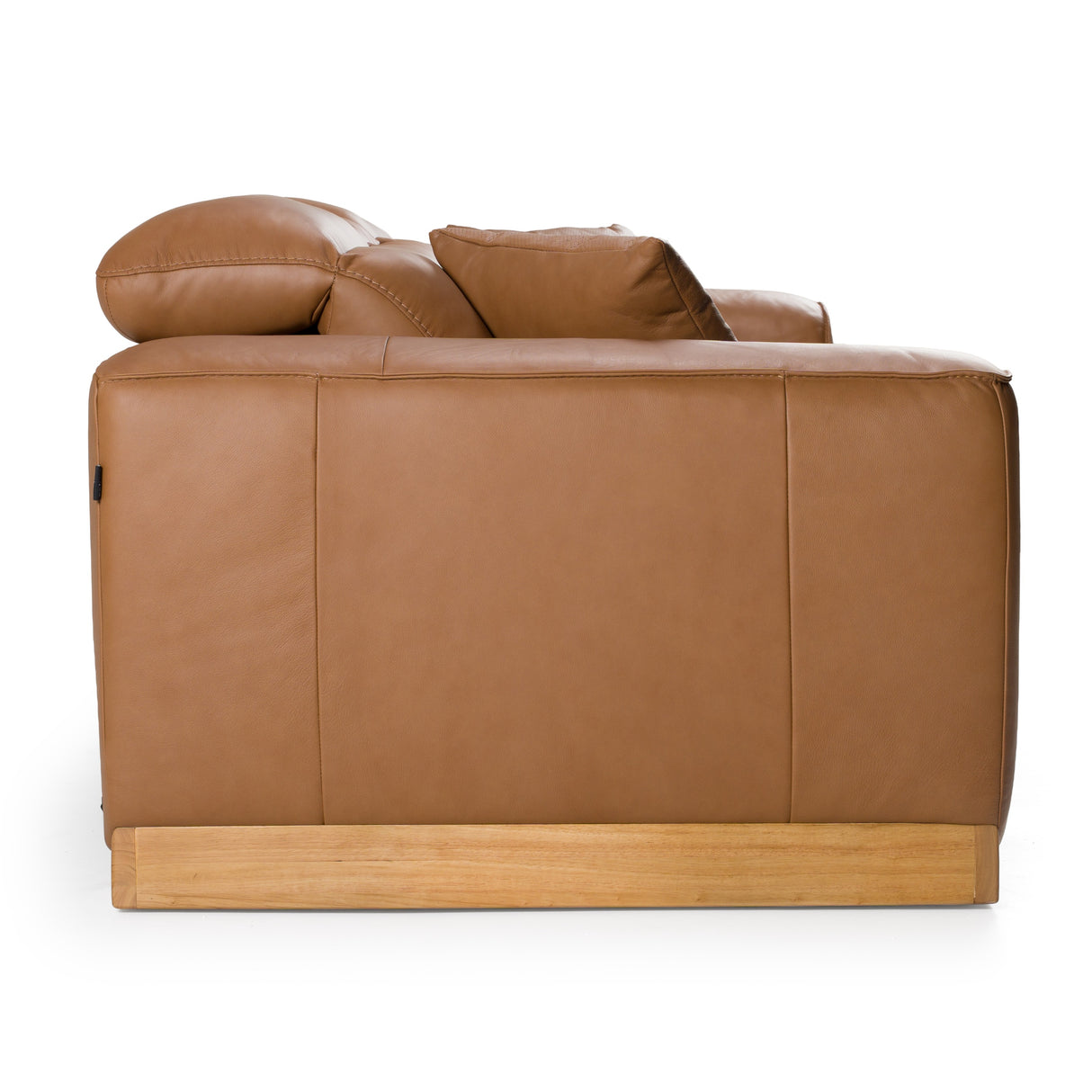 Hagerty - Modern Brown Leather Sofa with 2 Power Recliners - View Image 1