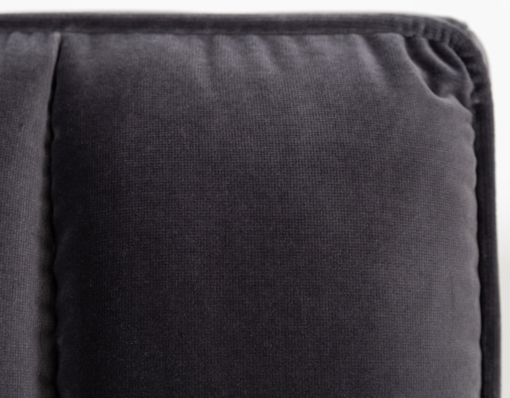 Eastern King Hemlock Modern Grey Velvet Bed - View Image 1