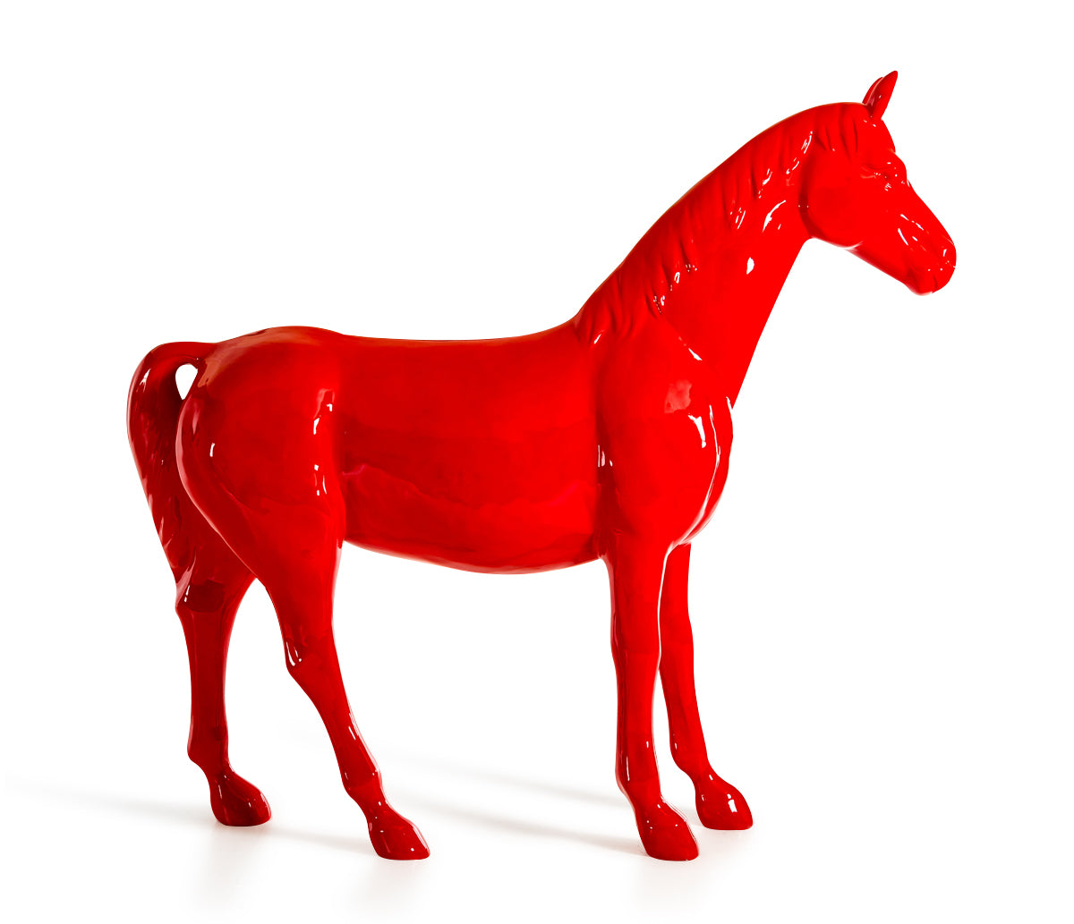 Red Full Size Horse Sculpture - View Image 1