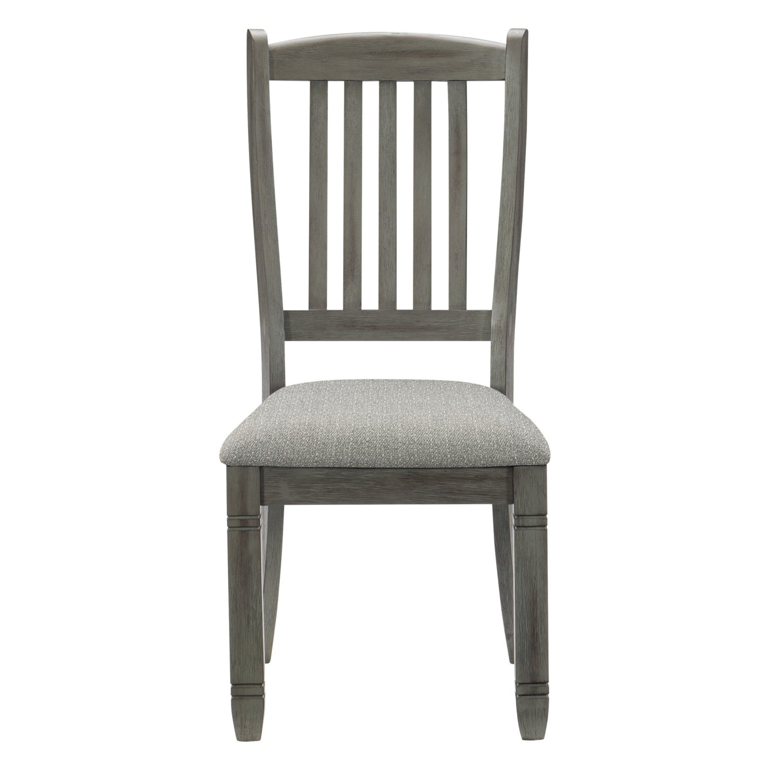 Antique Gray and Coffee Finish 5pc Dining Set Table w 6x Drawers Upholstered 4x Side Chairs Casual Country Style Dining Room Furniture | Home Elegance USA