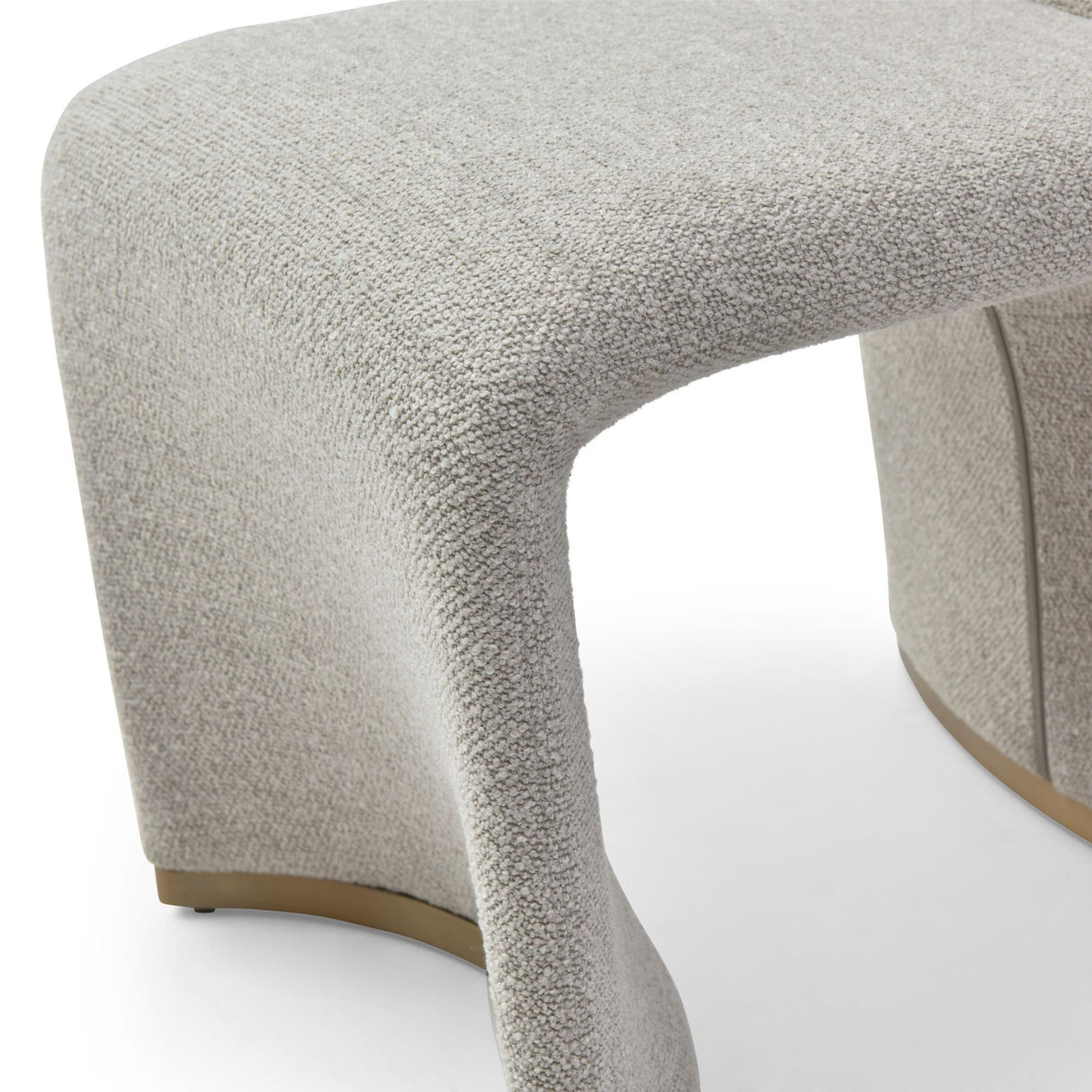 Modrest Kenda Contemporary Grey and Brushed Gold Dining Chair (Set of 2)