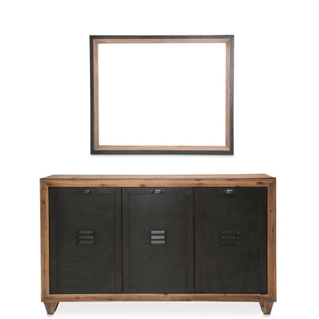 Brooklyn Walk Sideboard With Mirror In Burnt Umber - Ki - Brkw007 - 067 - 408 | Aico | Home Elegance USA