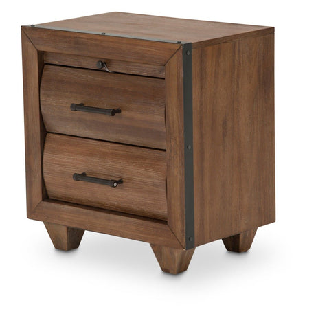 Brooklyn Walk Nightstand In Burnt Umber - Ki - Brkw040 - 408 | Aico | Home Elegance USA