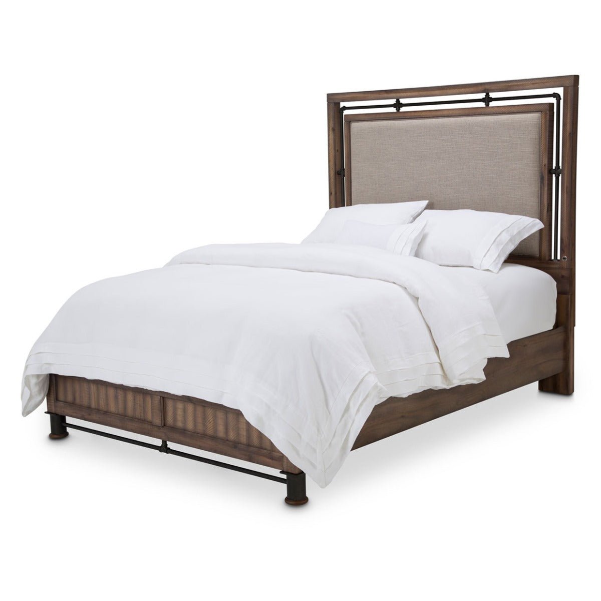 Crossings Eastern King Panel Bed In Reclaimed Barn - Ki - Crsg00Ek - 217 | Aico | Home Elegance USA