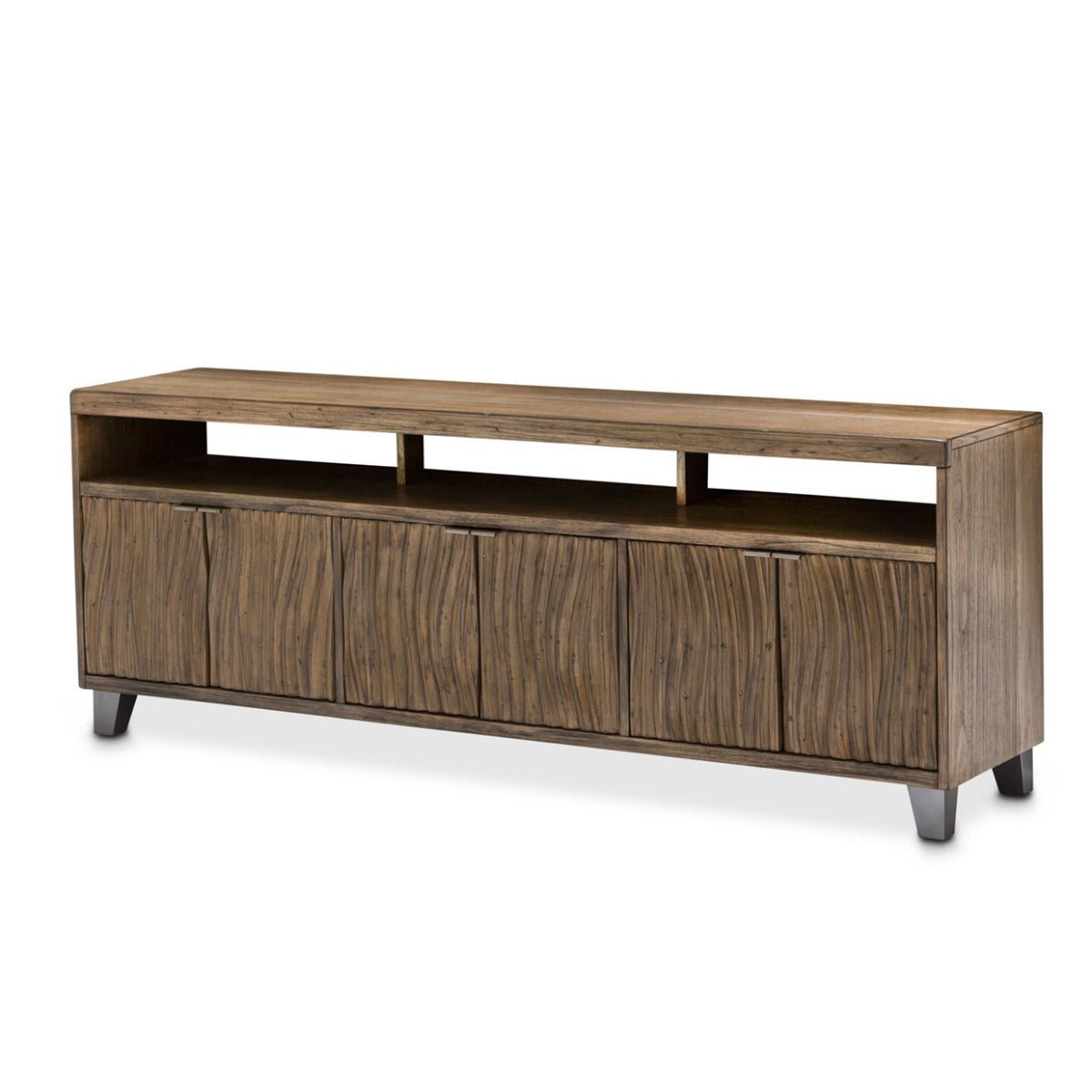 Del Mar Square Tv Console In Boardwalk - Ki - Delm081 - 215 | Aico | Home Elegance USA