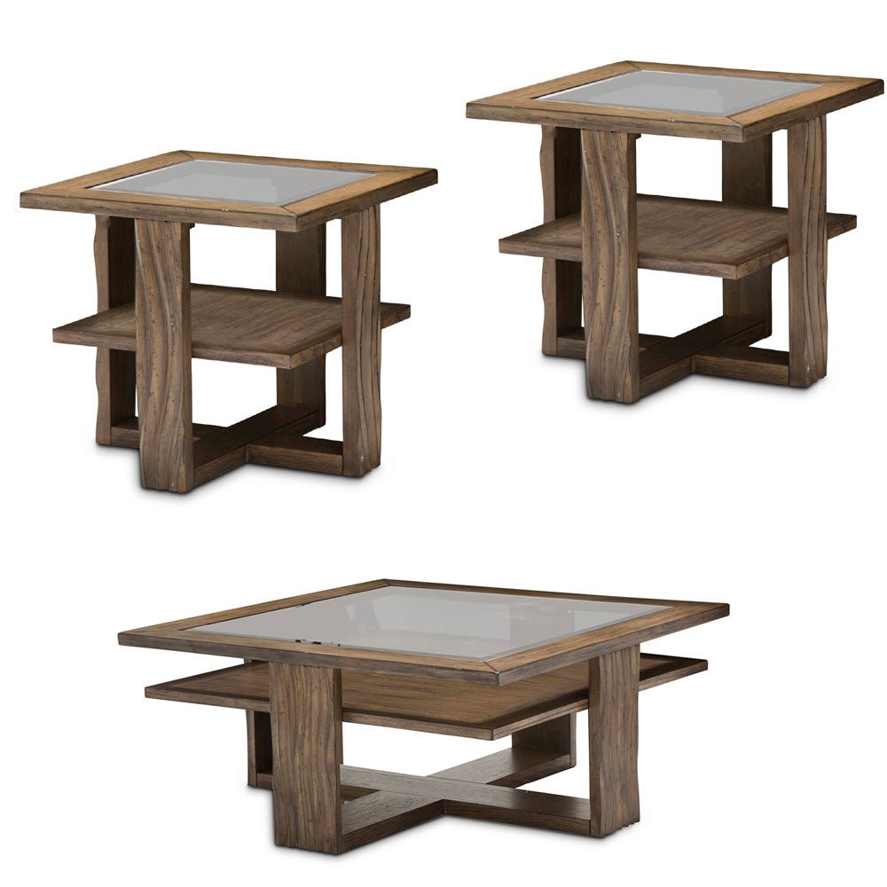 Del Mar Sound 3 Piece Occasional Set In Boardwalk - Ki - Delm204 - 202 - 215 | Aico | Home Elegance USA
