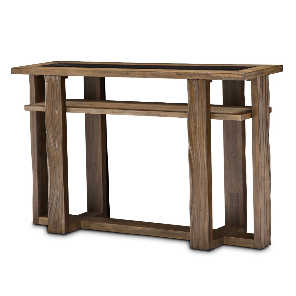 Del Mar Square Console Table In Boardwalk - Ki - Delm223 - 215 | Aico | Home Elegance USA