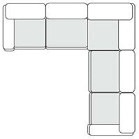 Kinsey - Modern Blue Fabric Modular Sectional Sofa-5-Piece Sectional - View Image 1