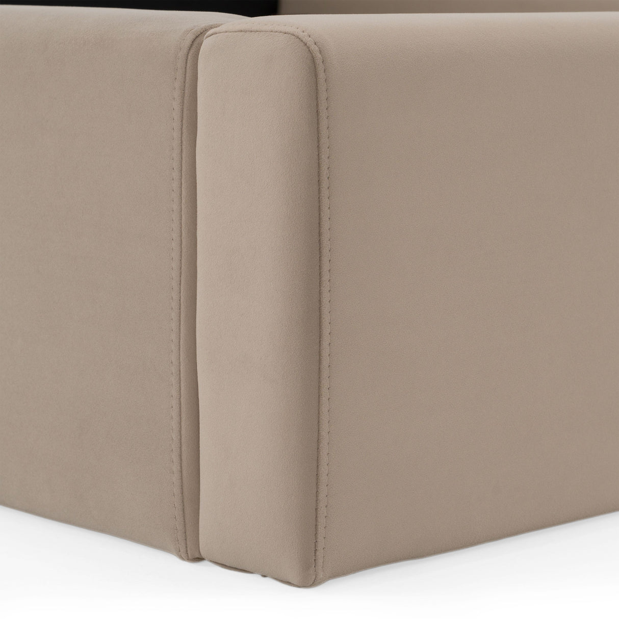 Queen Kiro - Modern Tan Fabric Bed