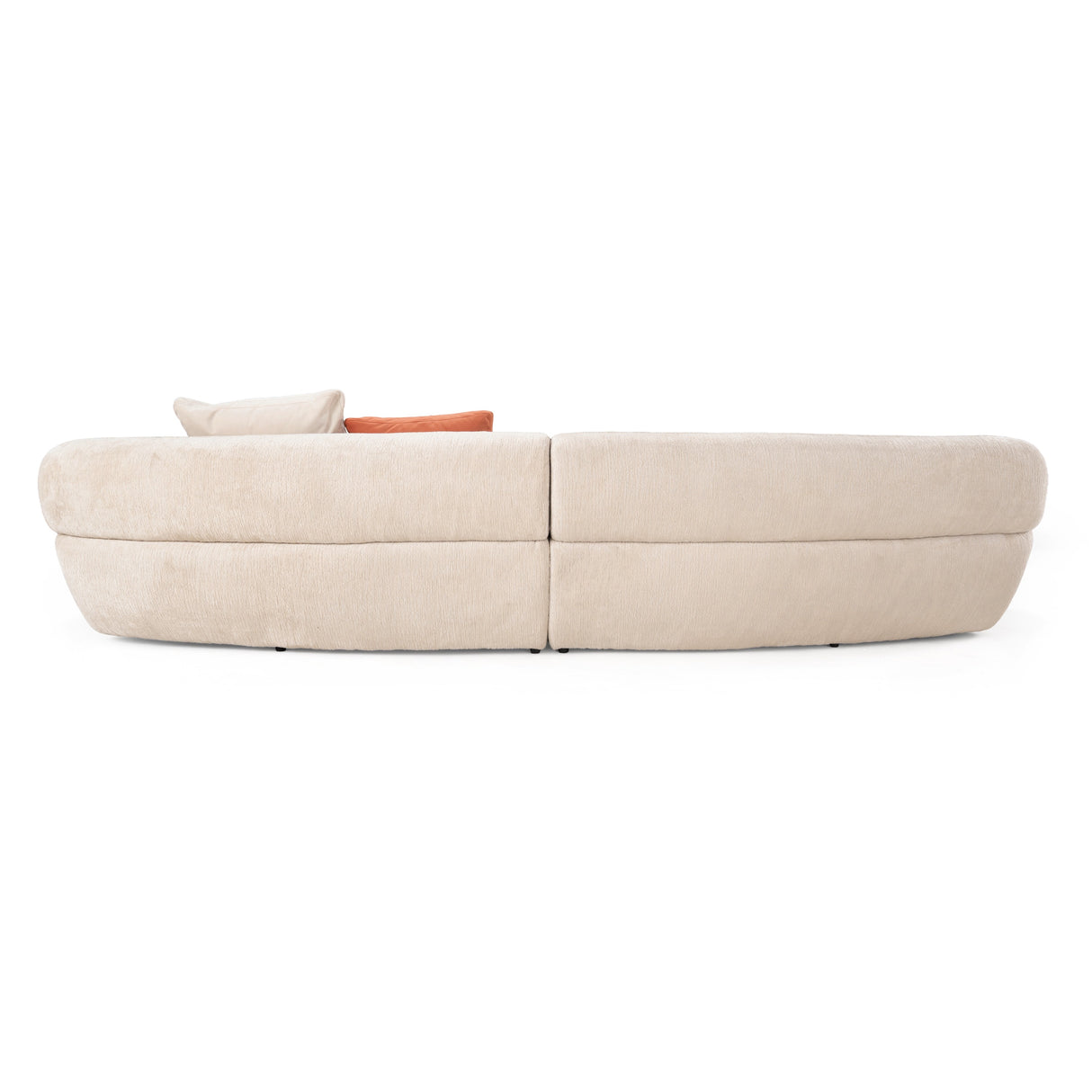 Knight - Modern Beige Fabric Curved Sectional Sofa - View Image 1