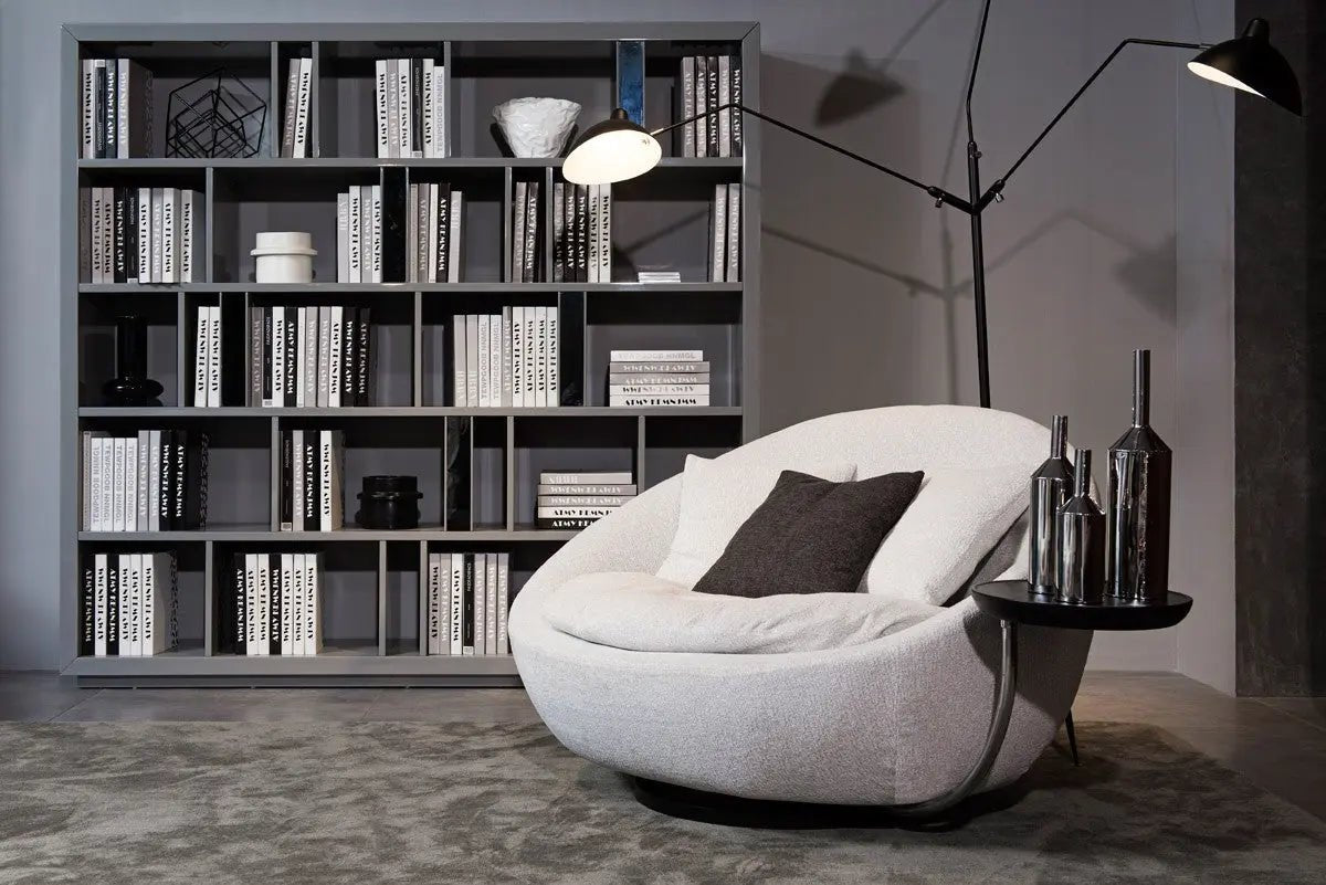 Divani Casa Alba Modern Grey Fabric Chair WTray Vgwcl157 - Gry | Home Elegance USA