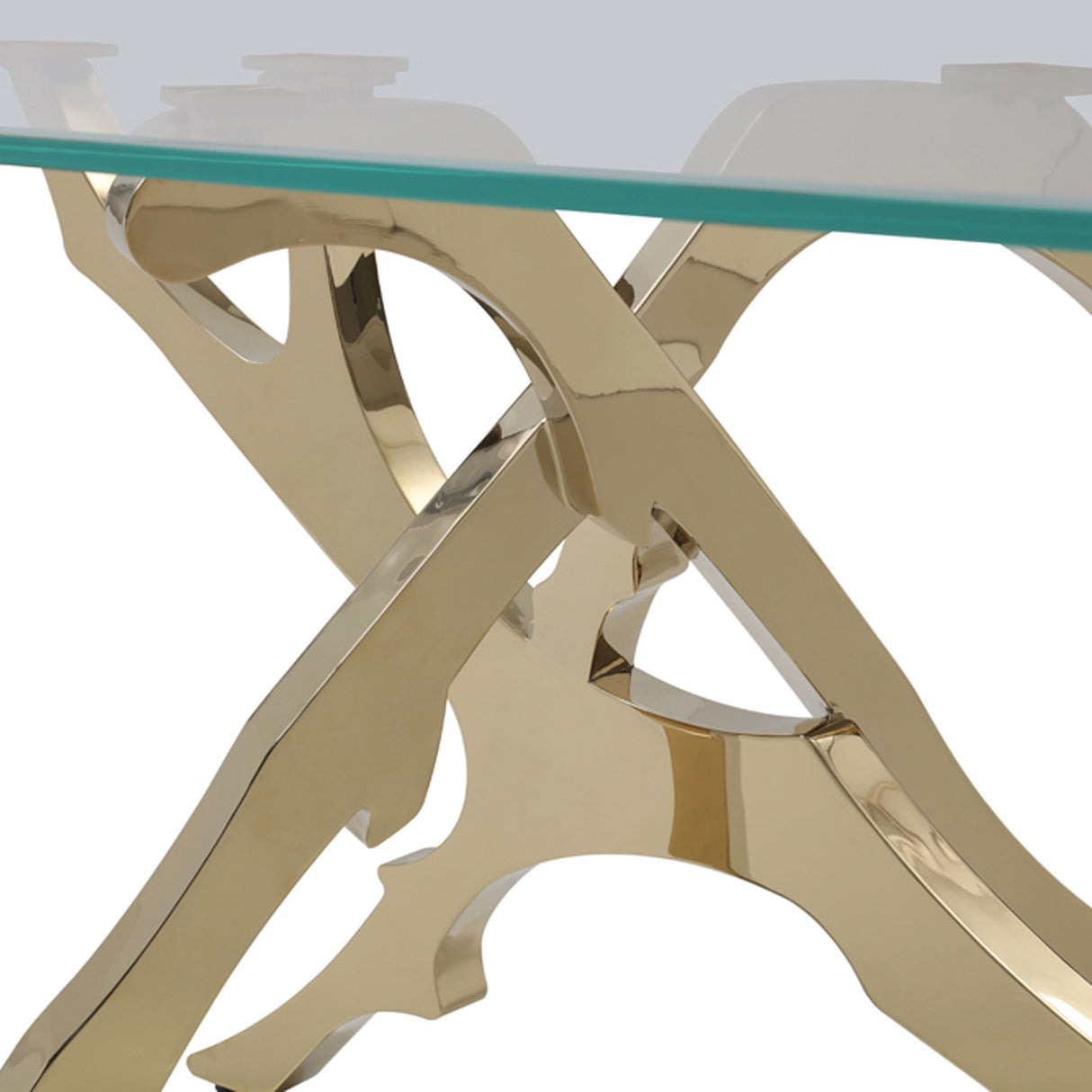 Modrest Legend Modern Glass & Gold Dining Table