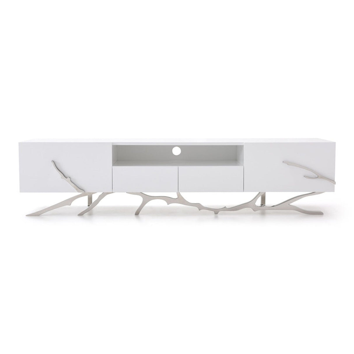 Modrest Legend - 87"-Wide Modern White TV Stand | VIG