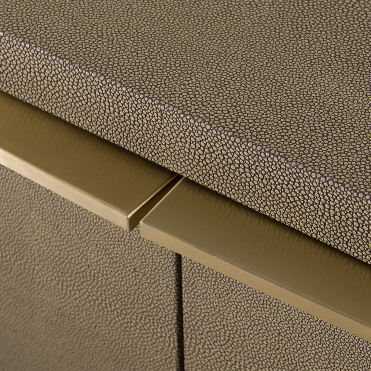 Lois - Modern Beige Shagreen + Brass Dresser - View Image 1