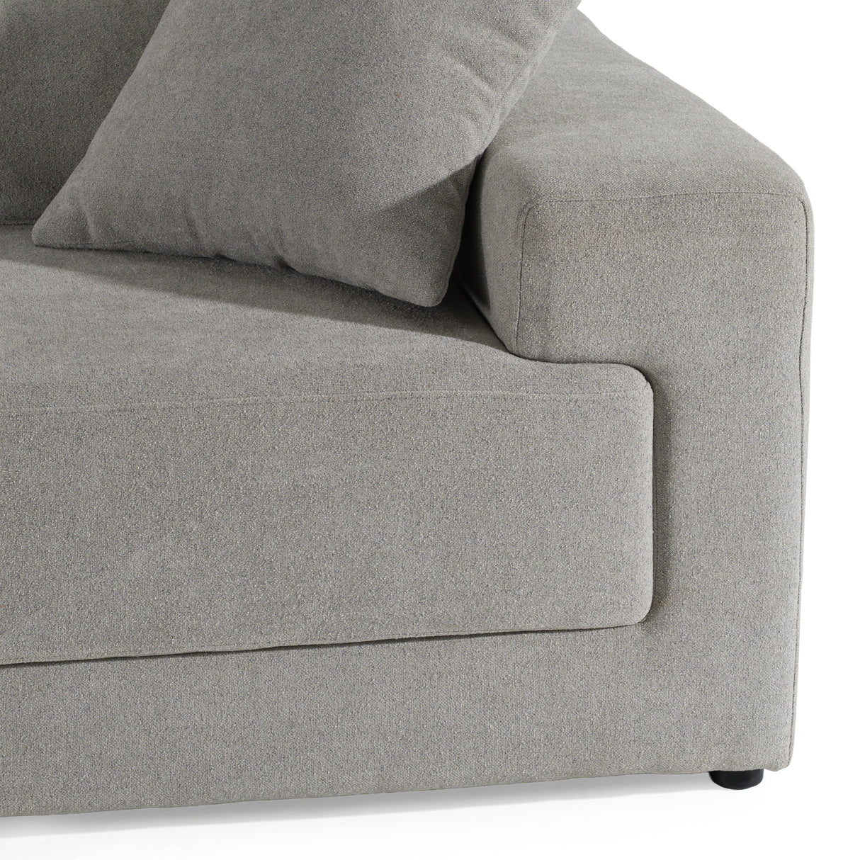 Loki - Modern Grey Fabric 3-Seat Sofa - View Image 1