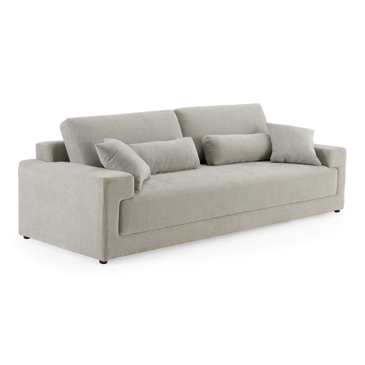 Loki - Modern Grey Fabric 4-Seat Sofa - View Image 1