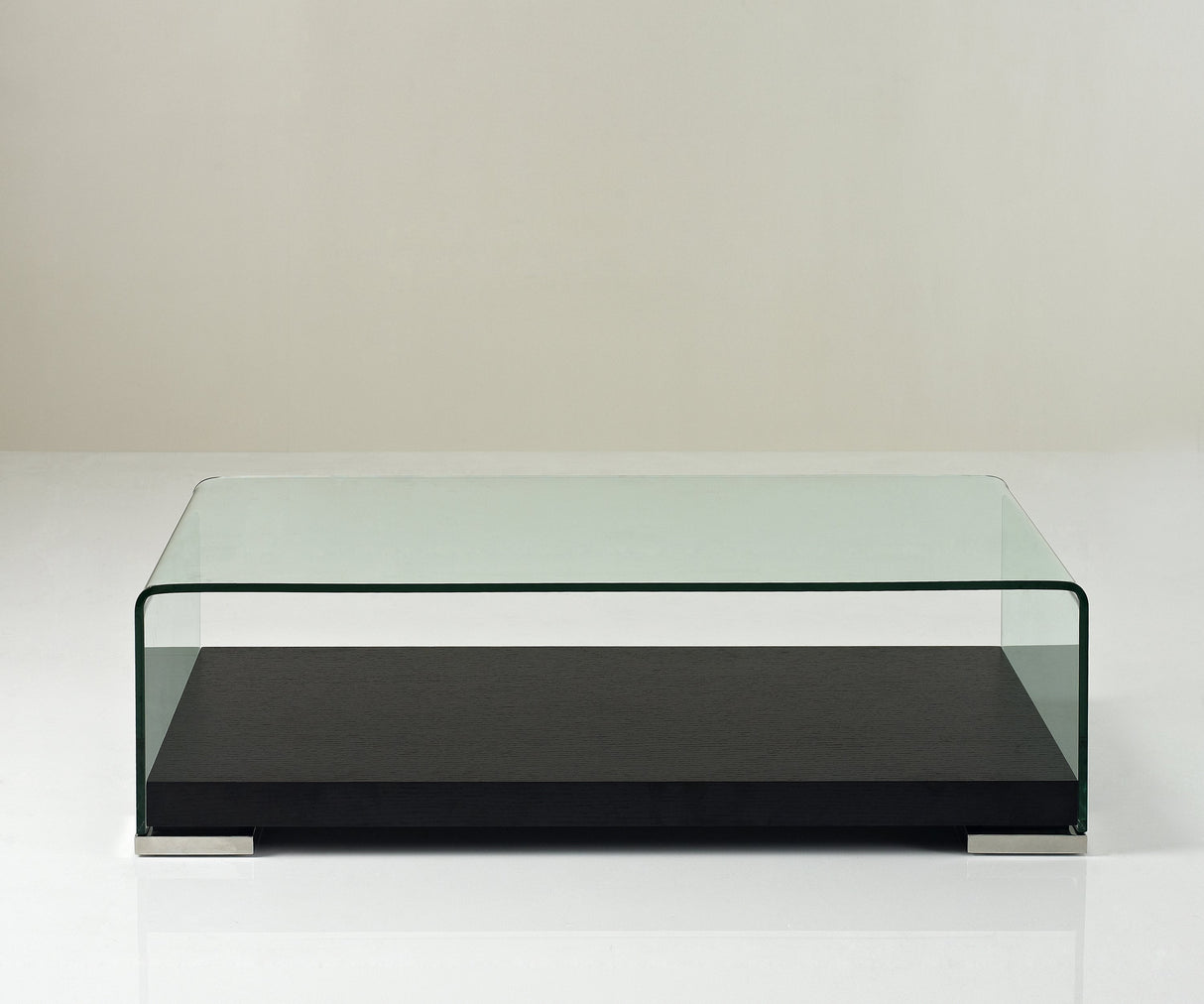 Modern Coffee Table 159A Dark Oak with Glass - J&M Furniture