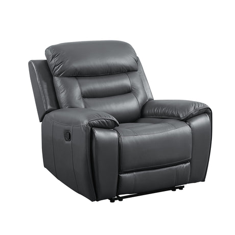 Acme - Lamruil Motion Recliner LV00074 Gray Top Grain Leather