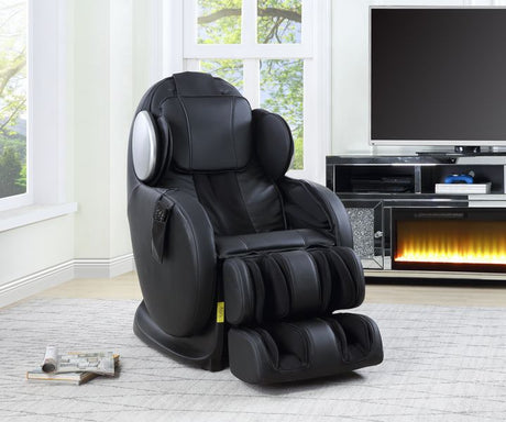Acme - Pacari Massage Chair LV00570 Black Synthetic Leather