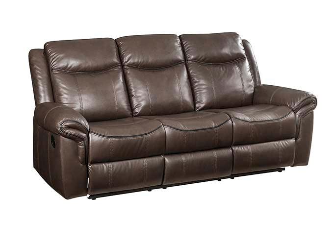 Acme - Lydia Motion Sofa W/USB LV00654 Brown Leather Aire