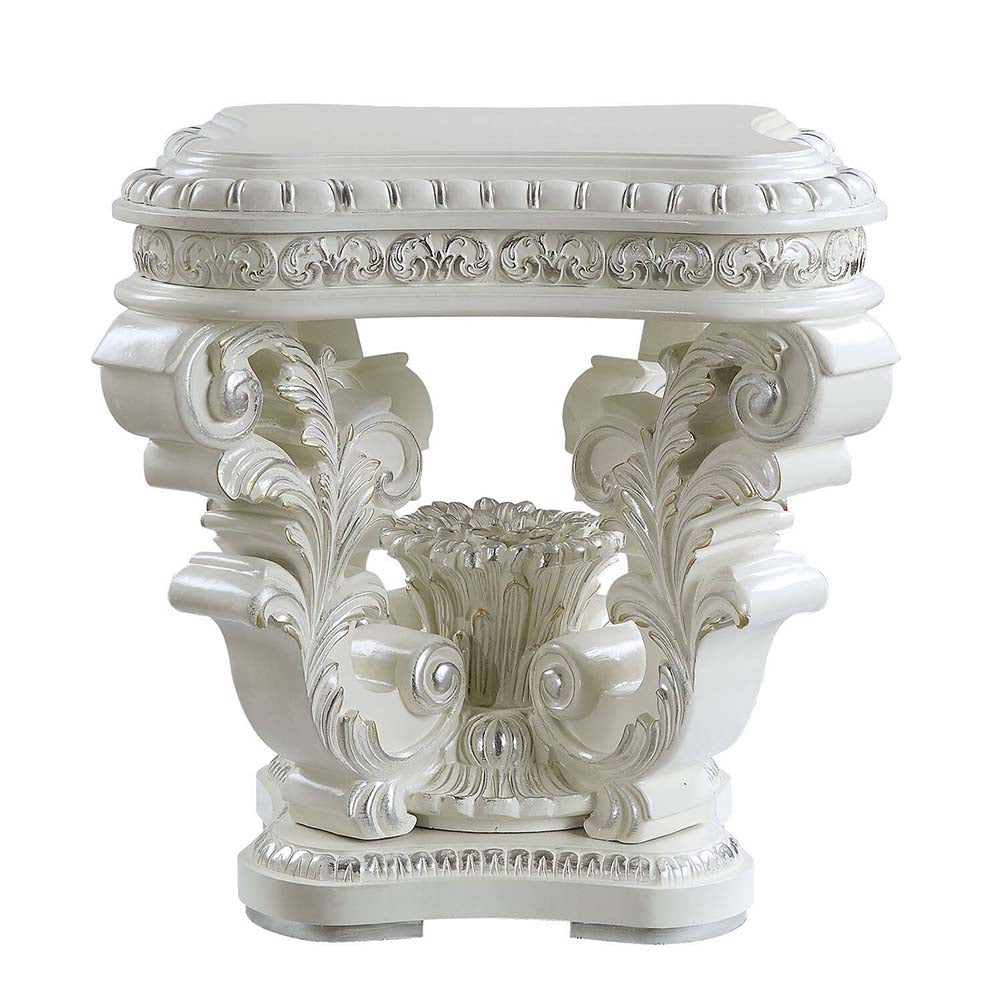 Acme - Vanaheim End Table LV00801 Antique White Finish