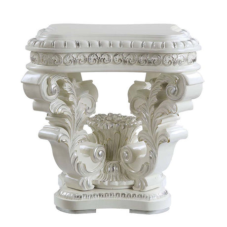 Acme - Vanaheim End Table LV00801 Antique White Finish