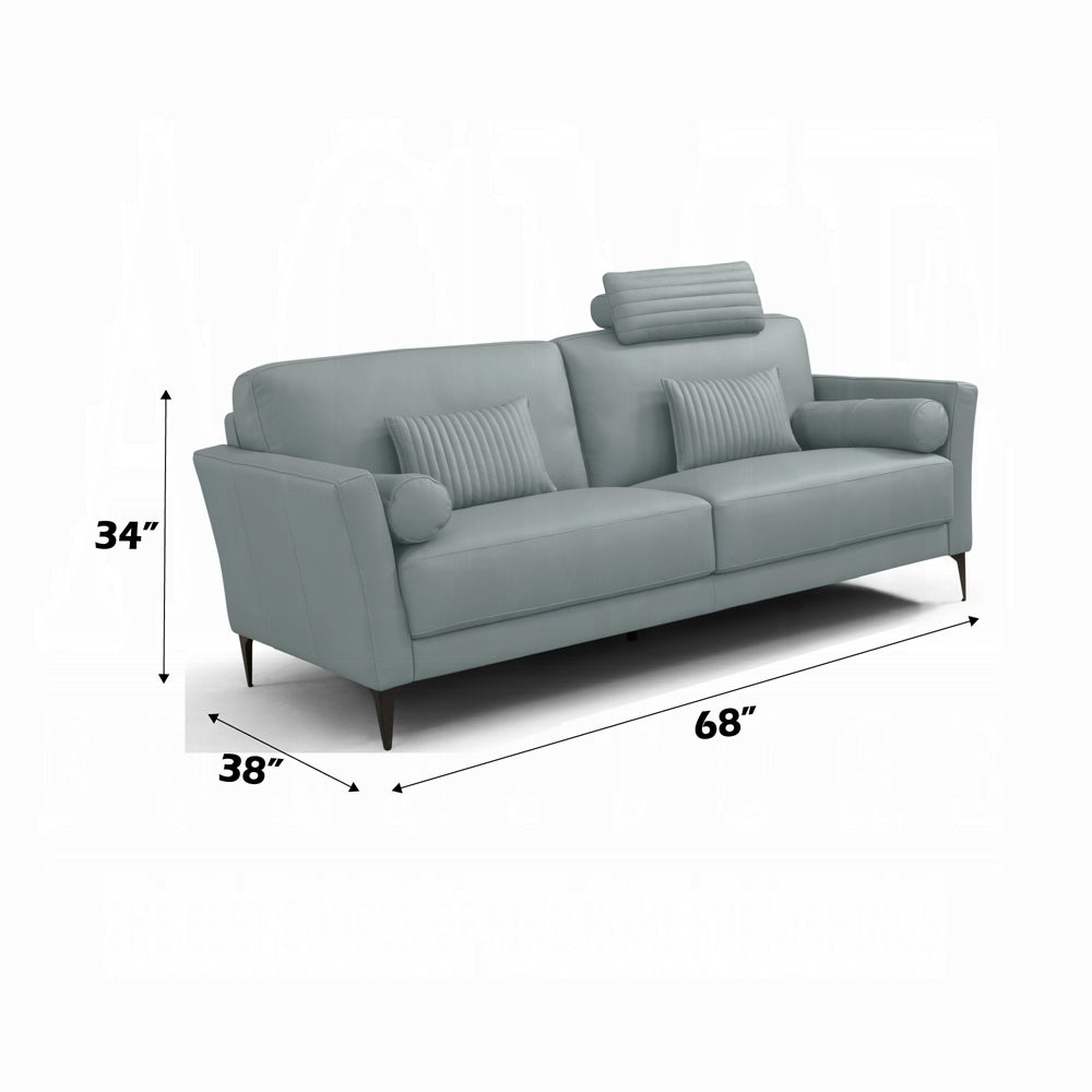 Tussio Loveseat W/5 Pillows LV00947 Watery Leather | Acme - Home Elegance USA