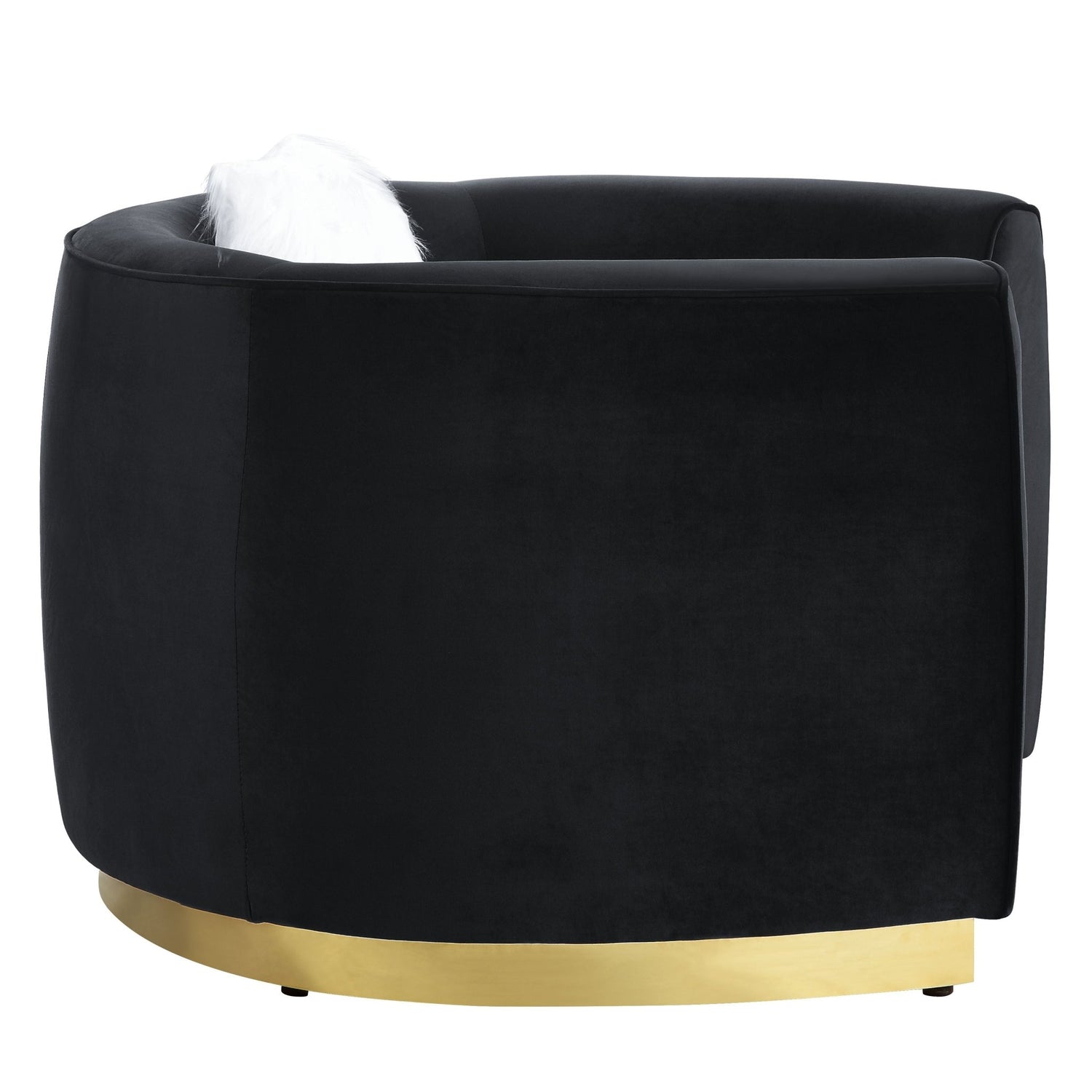 Achelle Chair W/Pillow LV01047 Black Velvet | Acme | Home Elegance USA