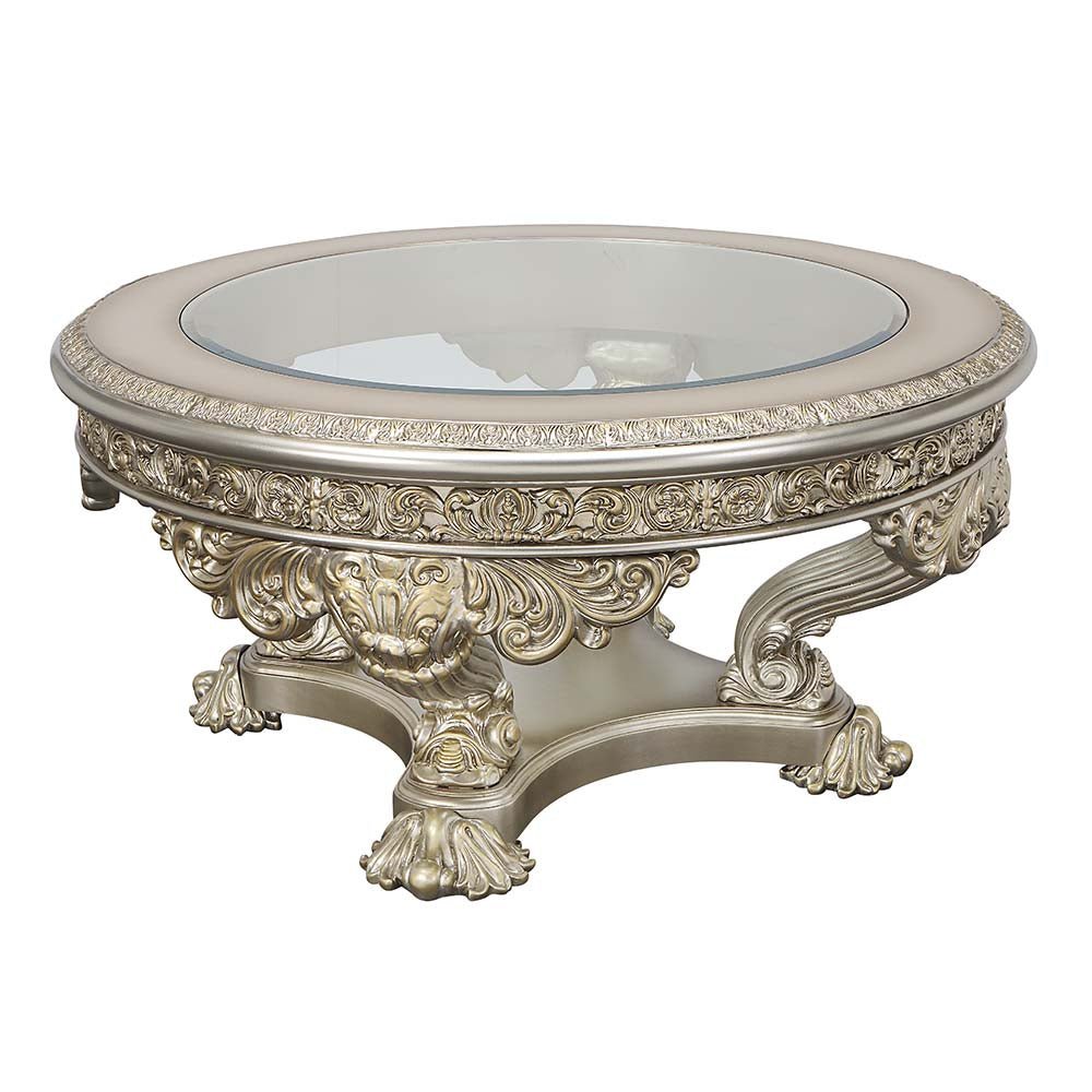 Danae Coffee Table LV01202 Champagne & Gold Finish | Acme | Home Elegance USA