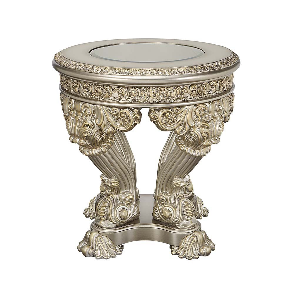 Danae End Table LV01203 Champagne & Gold Finish | Acme | Home Elegance USA