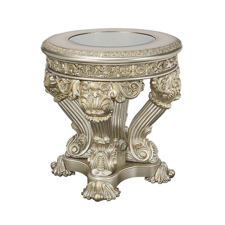 Danae End Table LV01203 Champagne & Gold Finish | Acme | Home Elegance USA