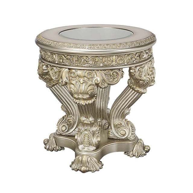 Danae End Table LV01203 Champagne & Gold Finish | Acme | Home Elegance USA