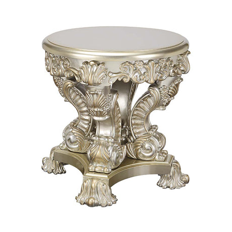 Acme - Sorina End Table LV01214 Antique Gold Finish