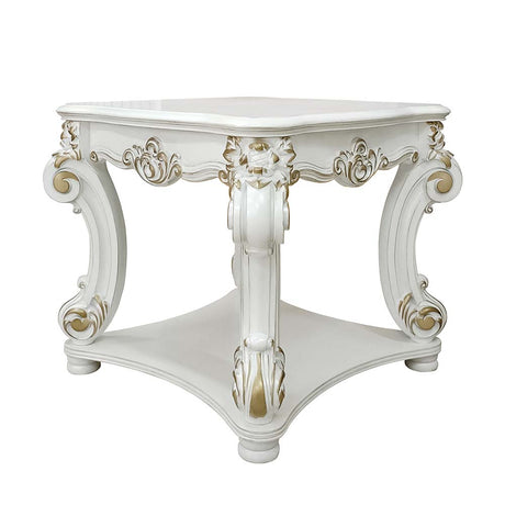 Acme - Vendome End Table LV01328 Antique Pearl Finish